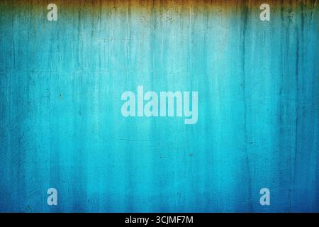 Concrete blue wall as grunge background and texture Stock Photo