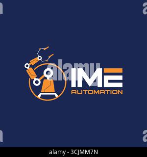 Premium finance business corporate tech robot development logo design Stock Vector