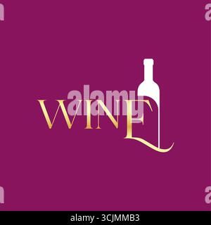 Premium wine logo design Stock Vector