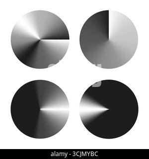 Pie chart collection. Data analysis tool. Radial diagram Vector. Infographic statistic element. EPS 10. Stock Vector