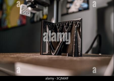 3D printer printing figure close-up Stock Photo