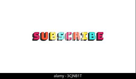 Subscribe colorful bold popular internet button word Stock Vector