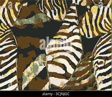 Zebra skin prin,t wallpaper, motif, background,vector,abstract,animal skin Stock Vector