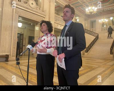 SDLP Leader Claire Hanna MP With The Party MLA s Speaks To The Media sdlp-leader-claire-hanna-mp-with-the-party-mla-s-speaks-to-the-media