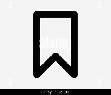 Bookmark Line Icon Book Mark Outline Symbol Internet Website Marker Ribbon Shape Sign Save Saving Read Novel Books Page Black Graphic Clipart Artwork Stock Vector