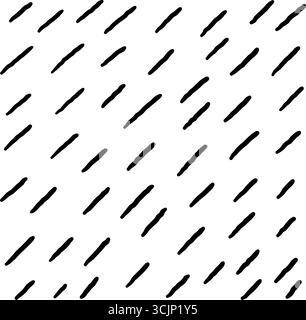 Minimal crosshatch pattern with short diagonal pen strokes. Seamless hand drawn square tile in black and white. Stock vector illustration in hand draw Stock Vector