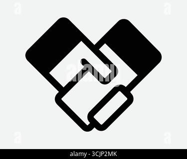 Handshake Agreement Icon business deal hand shake friendly contract deal partnership teamwork cooperation meeting gesture trust collaboration sign Stock Vector