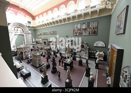 Looking down into The Weston Cast Court - Cast Courts - Victoria and Albert Museum South Kensington - London Stock Photo