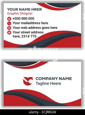 Elegant Modern Business Card Layout  Sleek and Stylish Vector Illustration Stock Vector