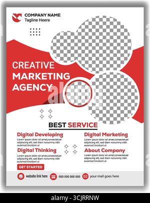 Innovative Marketing Flyer Template Creative Business Branding Vector Illustration Stock Vector