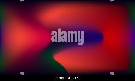 abstract red, blue, and green gradient background with a grainy texture Stock Vector