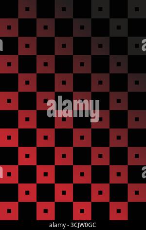 Flat Design of Abstract Black and Red Checkerboard Gradient Background. perfect for digital art, wallpaper, and modern graphics. Stock Vector
