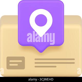 box package with global map and transport service vector illustration ...
