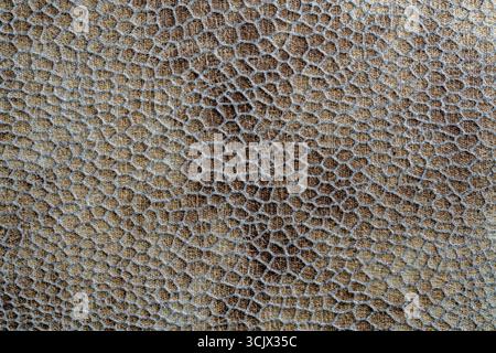 Background and texture of a piece of fabric imitating snake skin, close up Stock Photo