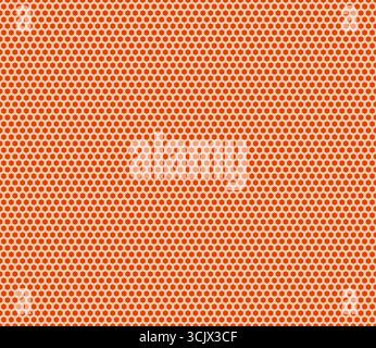 Honeycomb mosaic background. Deep carrot orange color on matching background. Hexagon mosaic pattern with inner solid cells. Stock Vector