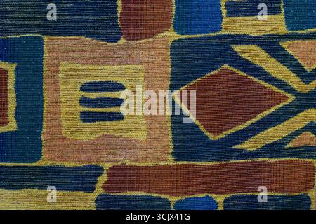 Detail of multicolored rough fabric for background or texture, close up Stock Photo