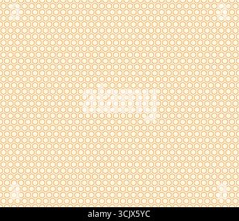 Abstract background with geometric mosaic shapes. Orange color on matching background. Bold rounded hexagons mosaic cells with padding. Stock Vector