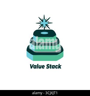 The Ultimate Value Stack: Premium, High-Value Stock Stock Vector