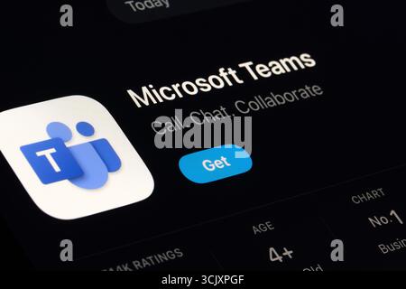 Microsoft Teams app Stock Photo