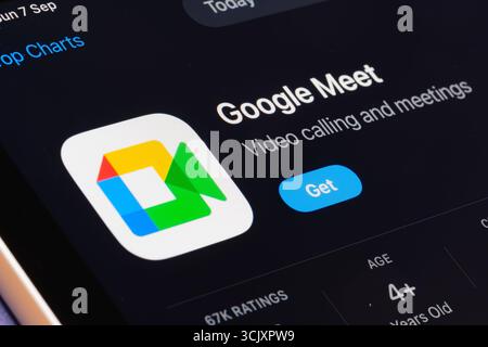 Google Meet app Stock Photo