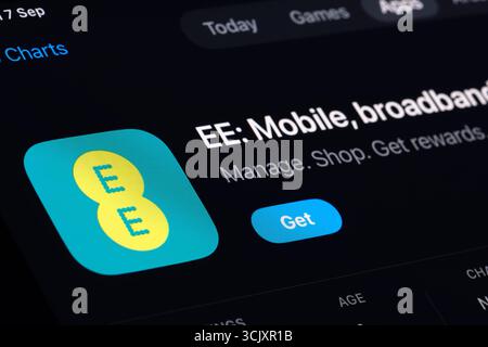 EE mobile app Stock Photo