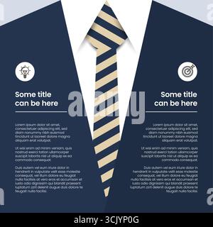 Infographic template with icons and 2 options or steps. Suit. Can be used for workflow layout, diagram, banner, webdesign. Vector illustration Stock Vector