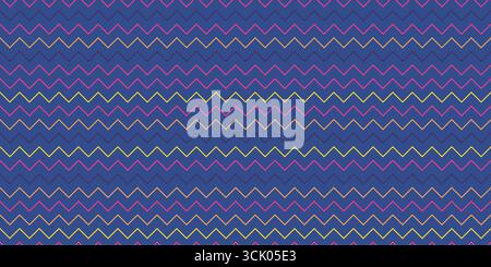 Seamless vector zigzag pattern. Abstract geometric zigzag chevrons texture. Colorful fashion print. Stock Vector
