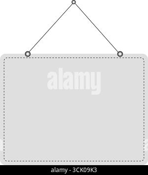 Blank realistic door hanging plate. Outdoor display signs with transparent background. Stock Vector