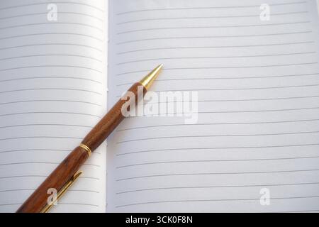 Stationery and a notebook on a white background Stock Photo