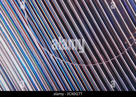 Empty petri dish close-up on Iridescent dark gradient ribbed glass background Stock Photo