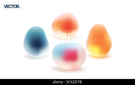 Colorful abstract blobs designed for modern aesthetics and artistic inspiration Stock Vector
