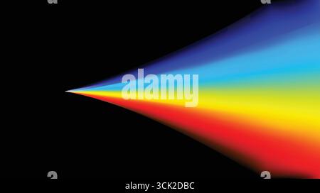 A Colorful Spectrum of Light Displaying a Beautiful and Captivating Rainbow Gradient Stock Vector