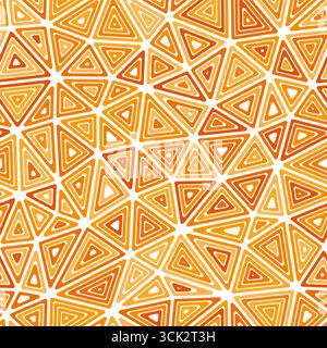 Triangles vector pattern. Medium shape size. Multiple repeated inner triangles. Monotone colored style. Repeatable pattern. Stylish vector tiles. Stock Vector