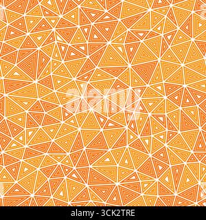 Mosaic triangles shapes background. Compact shape size. Multiple repeated inner triangles. Monotone style. Repeatable pattern. Creative vector tiles. Stock Vector