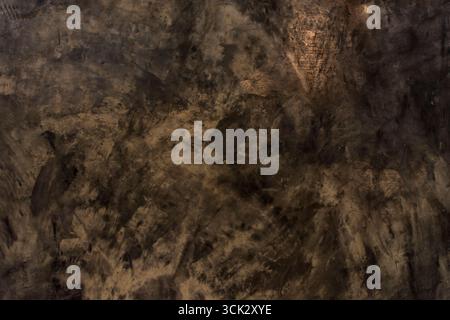 Brown Loft Wall Texture Background, Dark Concrete Wall with Rough Surface. Stock Photo