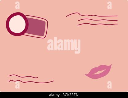 Cute Girl Holding Love Card Stock Vector
