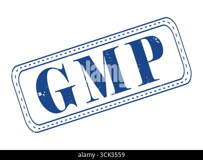 A GMP Rubber Stamp Seal with an Outline Stock Vector