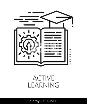 Active Learning icon. Simple line element life skills symbol for ...