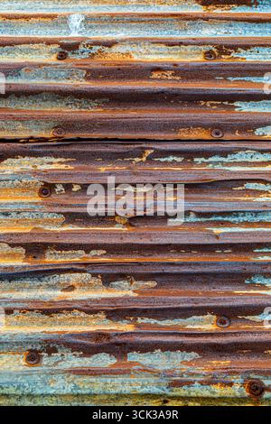 A piece of rusty corrugated iron Stock Photo