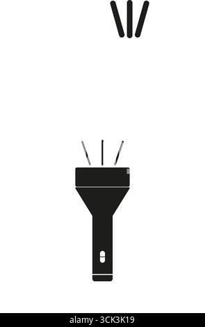 flashlight icon element of camping icon for mobile concept and web apps. Thin line flashlight icon can be used for web and mobile. Premium icon on whi Stock Vector