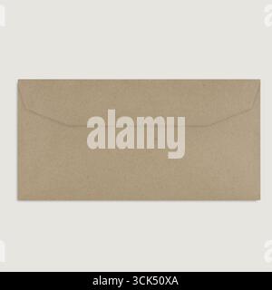 Realistic view of back envelope isolated against plain background , suitable for enhancing elements of your design project. Stock Photo