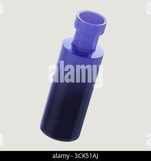 A cute 3D concept of shapes bottle isolated on plain background , fit for your design element. Stock Photo