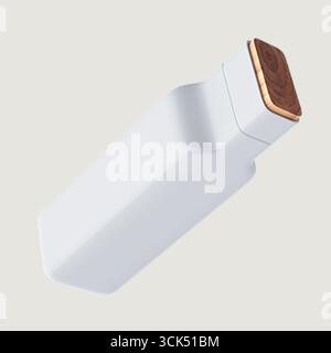 A cute 3D concept of shapes bottle isolated on plain background , fit for your design element. Stock Photo