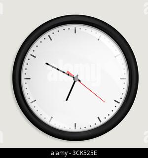 Brilliant idea of black concept isolated clocks on plain background. Stock Photo