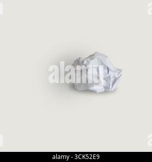 Top up view realistic blank white paper isolated on plain background , useful for element designs. Stock Photo