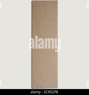 A plain rectangular piece of cardboard, likely for crafting or packaging purposes. Stock Photo