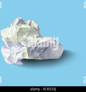 A crumpled piece of paper, suggesting discarded ideas or concepts. Stock Photo