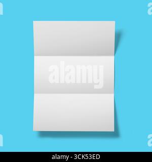 A blank, folded sheet of paper, ideal for notes or presentations. Stock Photo