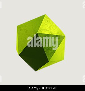 A cute 3D concept of shapes hexagon isolated on plain background , fit for your design element. Stock Photo