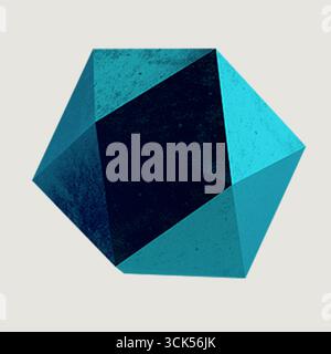 A cute 3D concept of shapes hexagon isolated on plain background , fit for your design element. Stock Photo